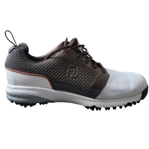 Footjoy contour fit golf shoes brown and white leather men 9M